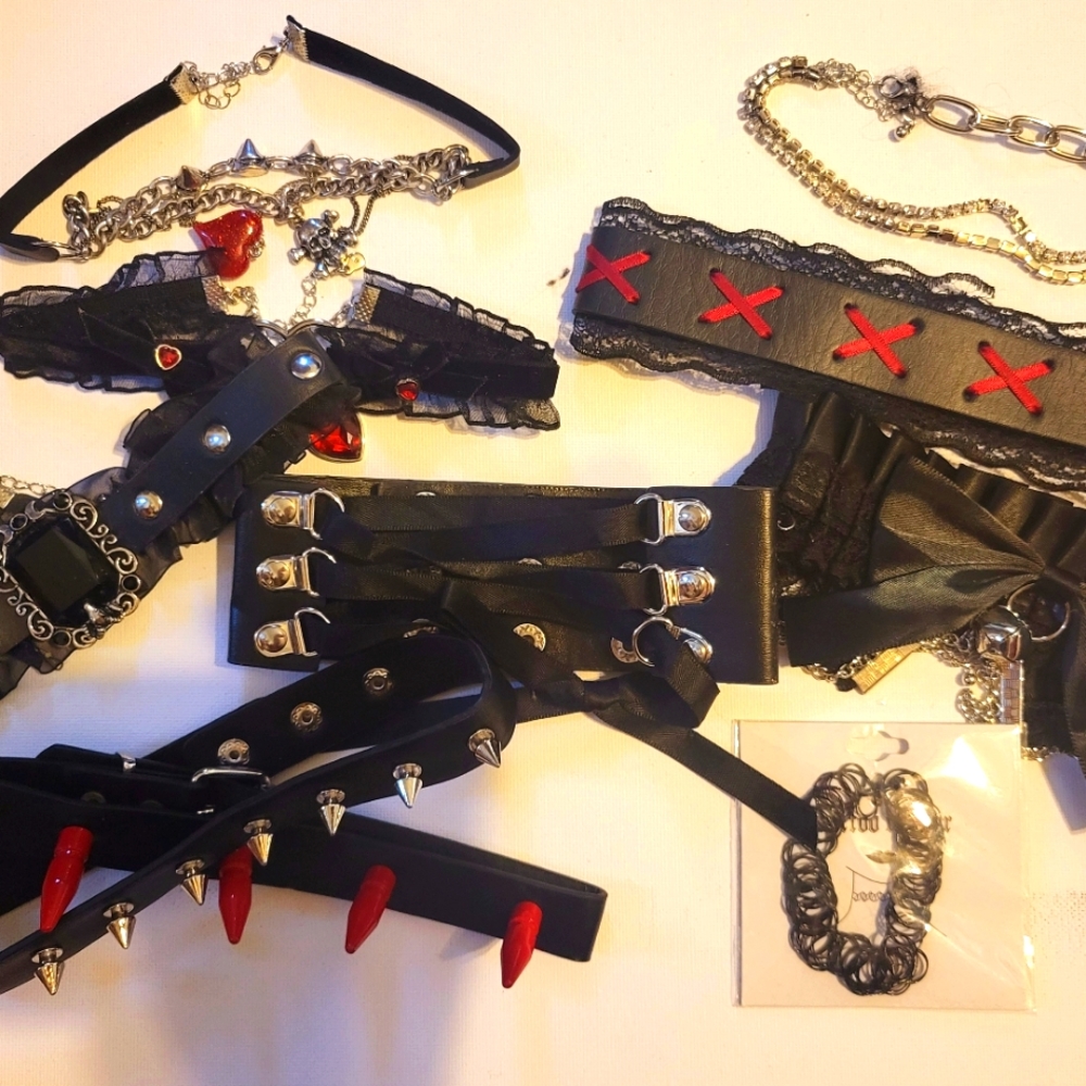 Variety of chokers. All from Hot Topic.